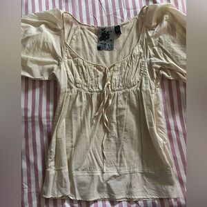 Mango Women's Cream Milkmaid Blouse